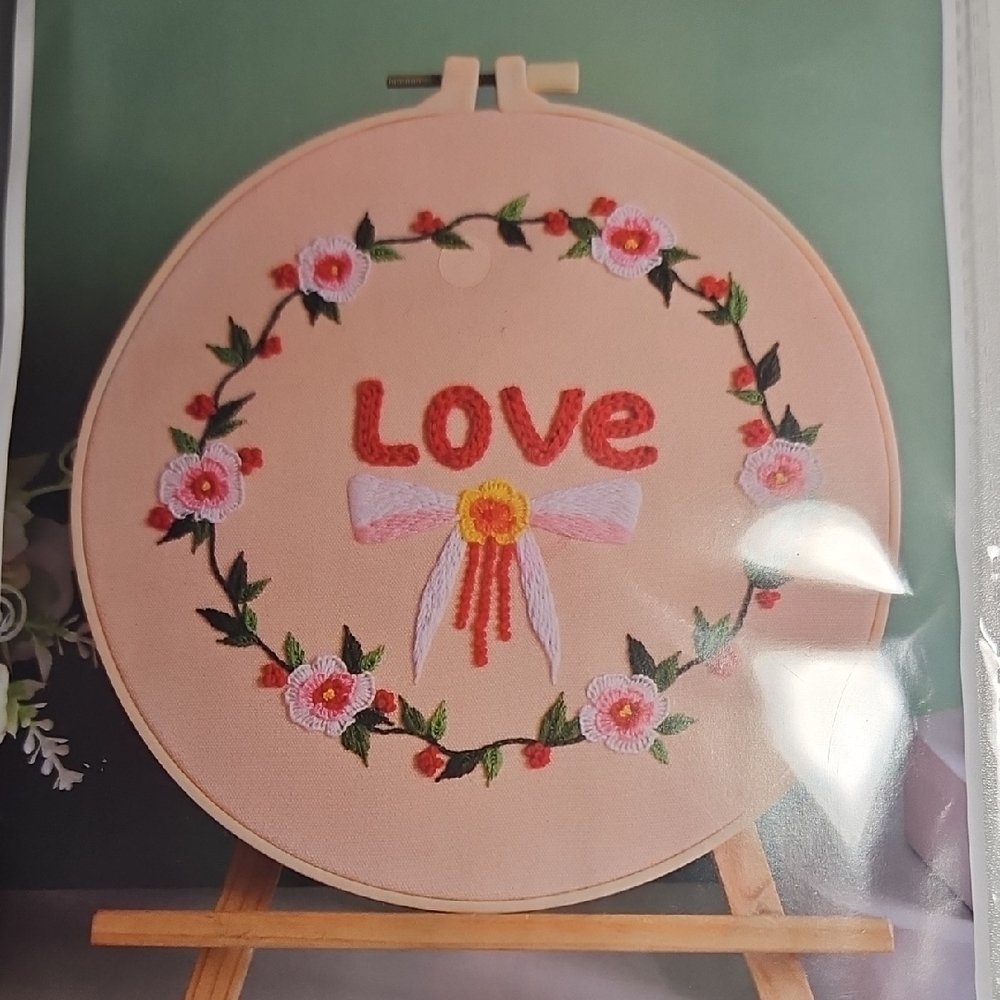 Floral Embroidered Hoop Art